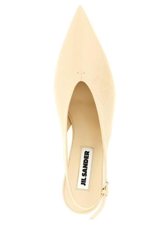  질샌더 힐/펌프스 질 샌더 송아지 가죽 미드힐 펌프스 베이지 - JIL SANDER