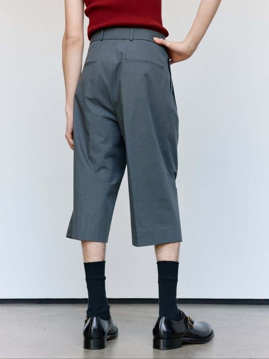  드리스 반 노튼 숏팬츠 Dries Van Noten 다크 그레이 Preaches 반바지 - DRIES VAN NOTEN