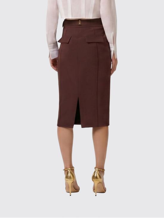 26SS 엘리자베타프랜치 스커트 GO15961E1 644 Cocoa - ELISABETTA FRANCHI