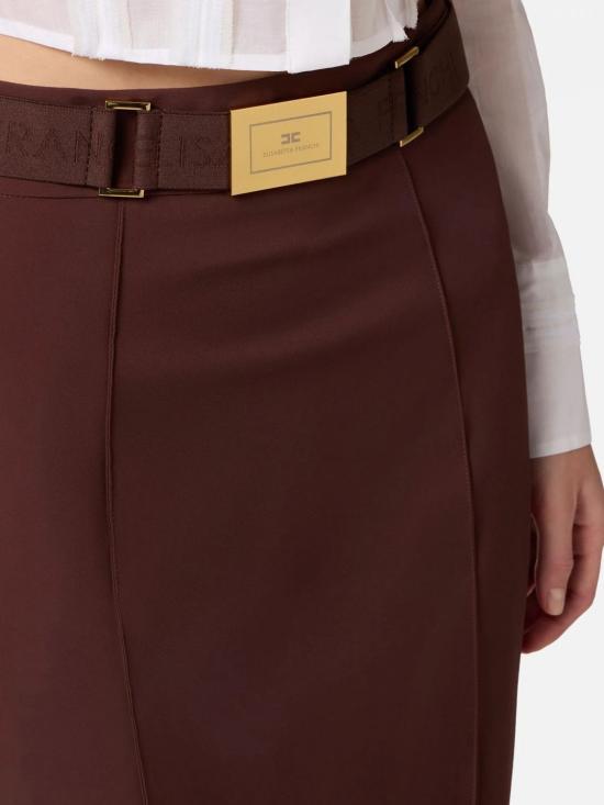 26SS 엘리자베타프랜치 스커트 GO15961E1 644 Cocoa - ELISABETTA FRANCHI