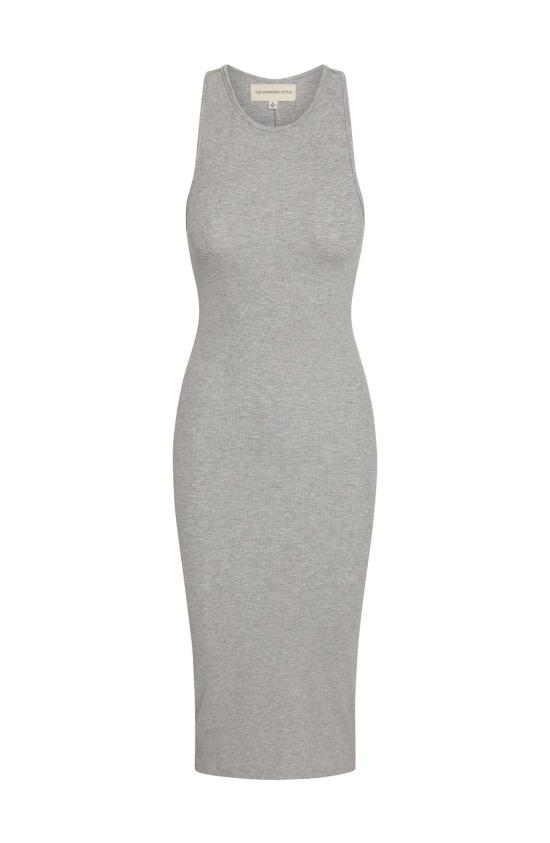  더 스탠다드 스티치 미디 원피스 스탠다드 스티치 레이서백 미디 드레스 헤더 그레이 - THE STANDARD STITCH