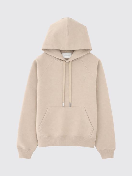 26SS 아미 코튼 드 하트 후드 USW758747A 036 Beige - AMI