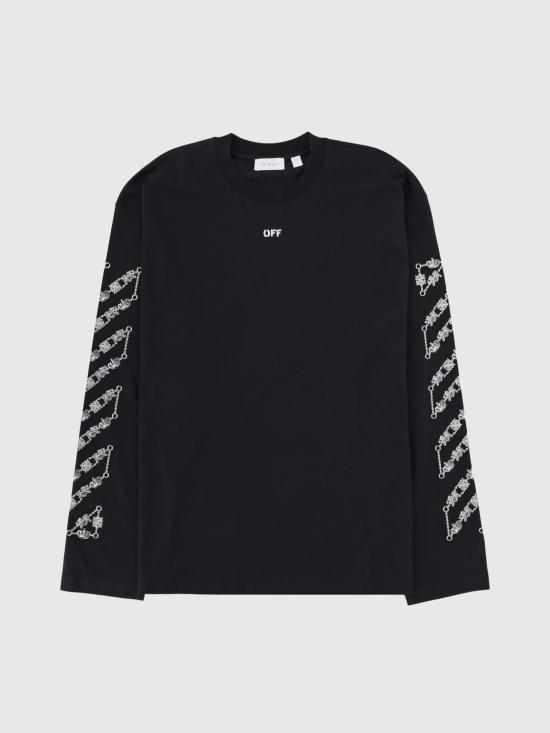 26SS 오프화이트 반팔 티셔츠 44MAB09CS26J001 001 Black - OFF WHITE