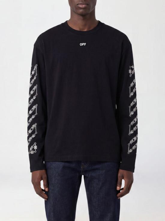 26SS 오프화이트 반팔 티셔츠 44MAB09CS26J001 001 Black
