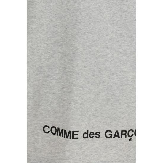  꼼데가르송 반팔 티셔츠 오버사이즈 반팔 크루넥 티셔츠 그레이 - COMME DES GARCONS