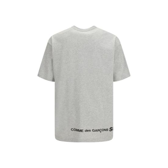 꼼데가르송 반팔 티셔츠 오버사이즈 반팔 크루넥 티셔츠 그레이 - COMME DES GARCONS