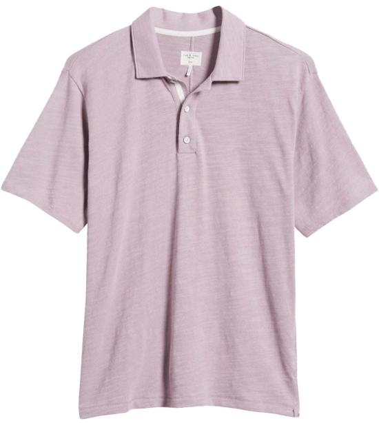  랙앤본 폴로 티셔츠 Rag & Bone 클래식 플레임 폴로 베리 핑크