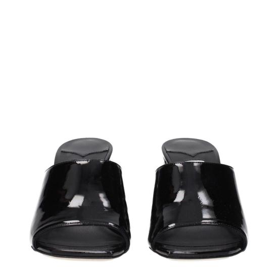  지미추 샌들 에나멜 가죽 플랫폼  블랙 - JIMMY CHOO