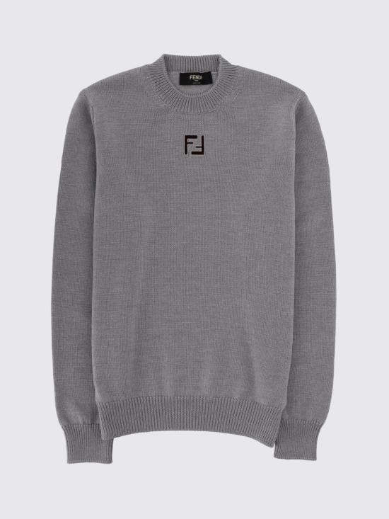 26SS 펜디 코듀로이 마이크로 FF 울 스웨터 FZX091AW09 F1UVT Grey - FENDI