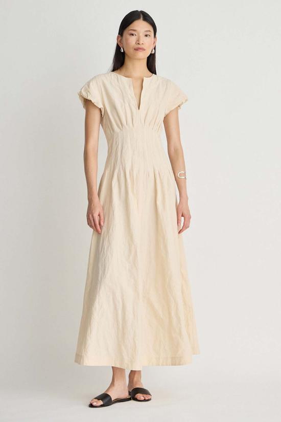  어피스 어파트 롱 원피스 Apiece Apart Maravilla Pintuck Maxi Dress Shell