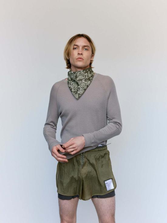  새티스파이 스웨터 Satisfy Running Cloud Merino Waffle Base Layer Moon