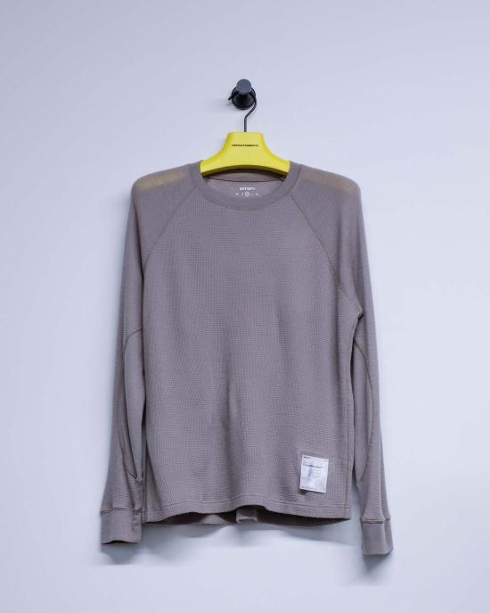  새티스파이 스웨터 Satisfy Running Cloud Merino Waffle Base Layer Moon - SATISFY