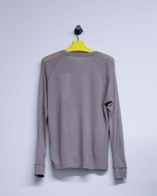  새티스파이 스웨터 Satisfy Running Cloud Merino Waffle Base Layer Moon - SATISFY