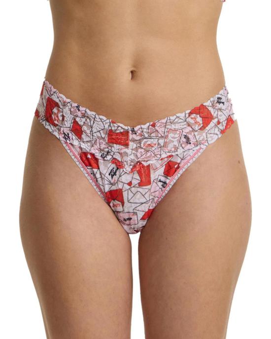  행키 팽키 팬티 행키 팬키 프린트 오리지널 끈, 사랑으로 감싸인 화이트 - HANKY PANKY
