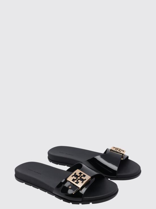 26FW 토리버치 버클 슬라이드 157872 001 Black - TORY BURCH