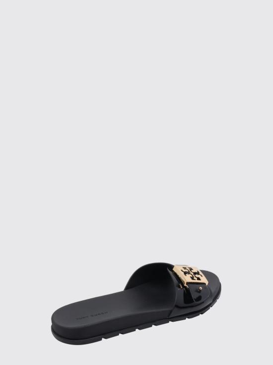 26FW 토리버치 버클 슬라이드 157872 001 Black - TORY BURCH