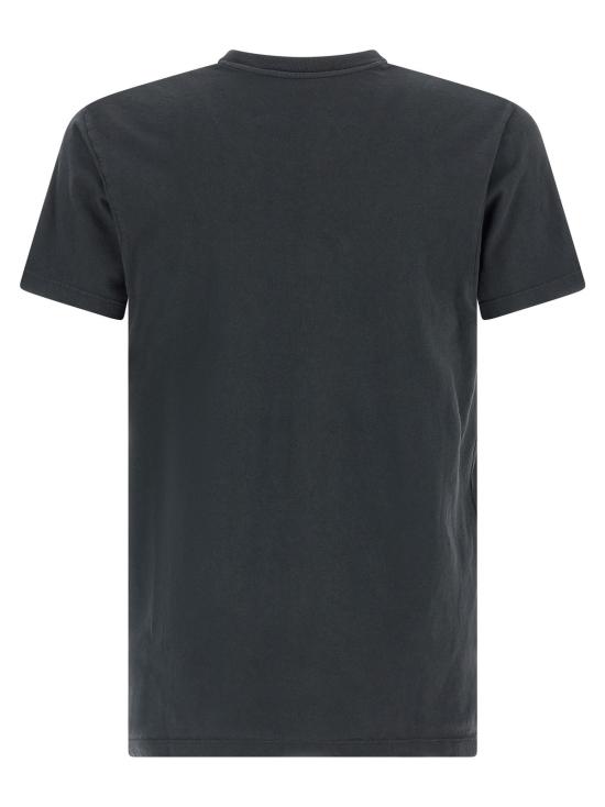 마르지엘라 반팔 티셔츠 메종  코튼 티셔츠 블랙 - MAISON MARGIELA