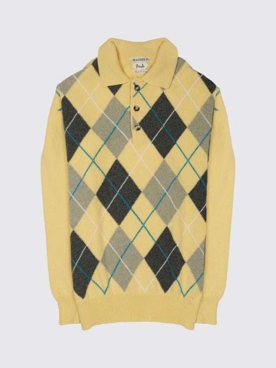 26SS JW앤더슨 폴로 티셔츠 KW1487YN0470 226 Yellow - JW ANDERSON