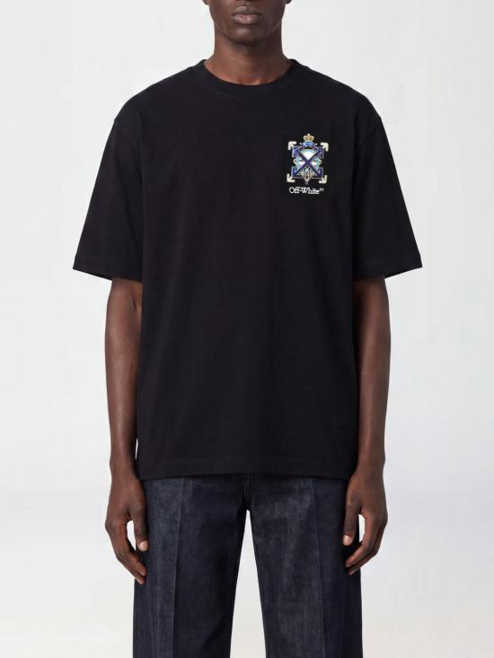26SS 오프화이트 반팔 티셔츠 44MAA120S26J003 001 Black