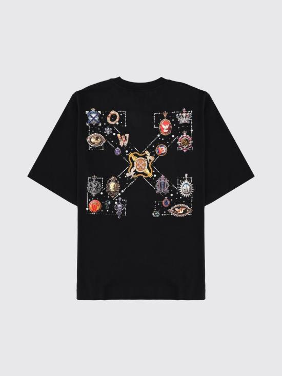 26SS 오프화이트 반팔 티셔츠 44MAA120S26J003 001 Black - OFF WHITE