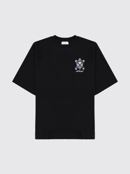 26SS 오프화이트 반팔 티셔츠 44MAA120S26J003 001 Black - OFF WHITE