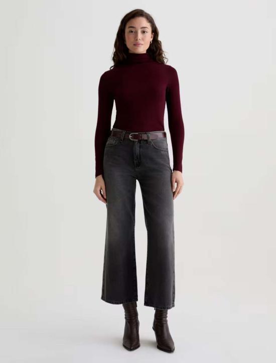  아드리아노 골드슈미드 데님 팬츠 Ag Jeans Saige 와이드 레그 크롭 진