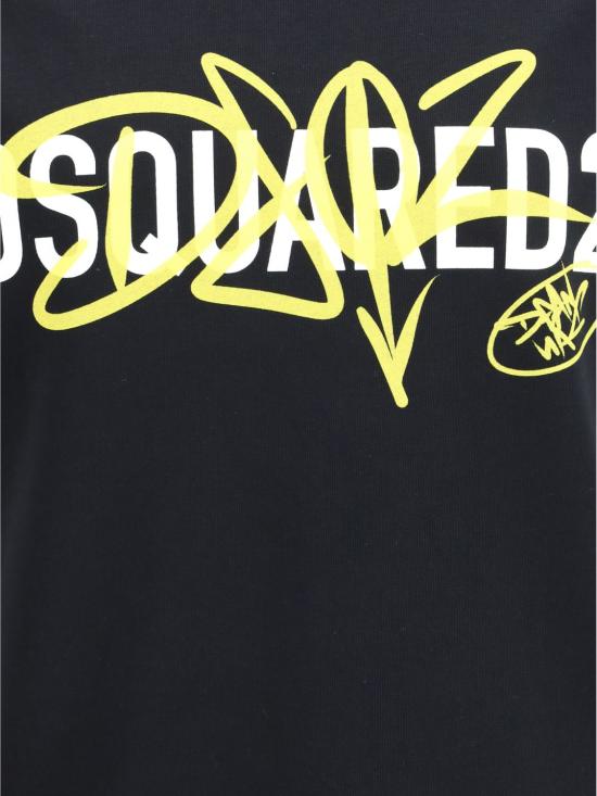 26FW 디스퀘어드2 반팔 티셔츠 S74GD1580D20106 900 Black - DSQUARED2
