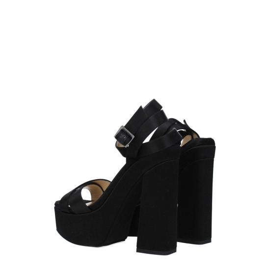  지미추 샌들 가이아 140 새틴 플랫폼  블랙 - JIMMY CHOO
