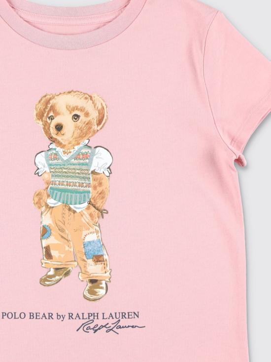 26FW [키즈] 폴로 랄프로렌 티셔츠 313B20033 001 Pink - POLO RALPH LAUREN