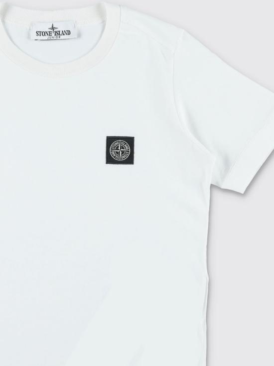 26FW [키즈] 스톤 아일랜드 티셔츠 2100003S0047 V0001 White - STONE ISLAND