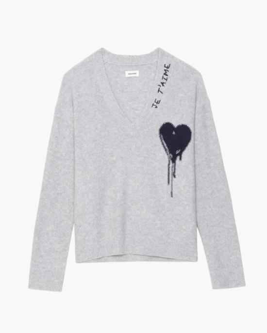  자딕앤볼테르 스웨터 Zadig & Voltaire Mikyz 캐시미어  Gris Chine Clai