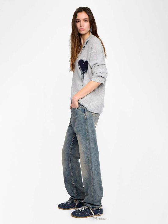  자딕앤볼테르 스웨터 Zadig & Voltaire Mikyz 캐시미어  Gris Chine Clai - ZADIG & VOLTAIRE