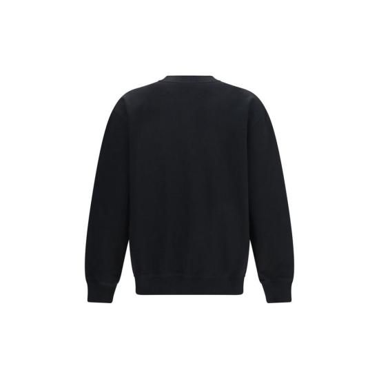  발망 긴팔 티셔츠 빈티지 자수 로고 스웨트셔츠 블랙 - BALMAIN