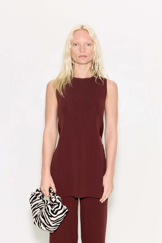  사이먼밀러 민소매 티셔츠 Simon Miller Knits By Canoga Top Choco Brown - SIMONMILLER