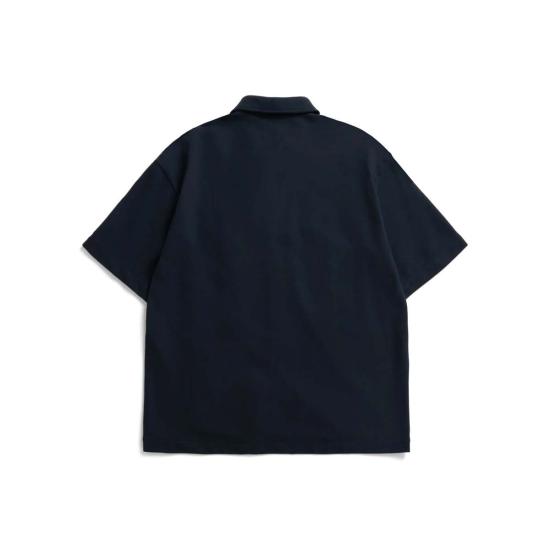  아펜쳐 셔츠 Arpenteur 코랄 와이드 칼라  Rachel Mesh Midnight - ARPENTEUR