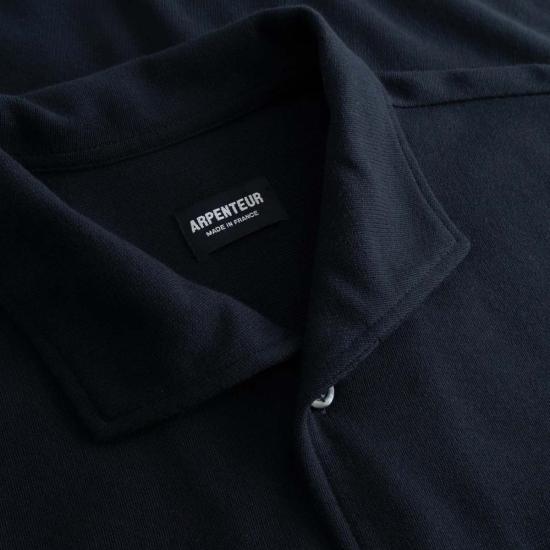  아펜쳐 셔츠 Arpenteur 코랄 와이드 칼라  Rachel Mesh Midnight - ARPENTEUR