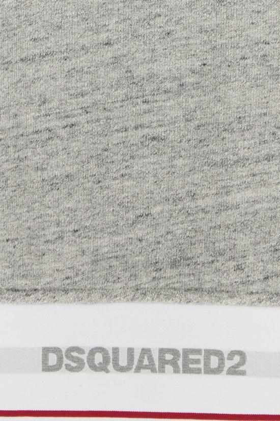  디스퀘어드2 후드 티셔츠 Dsquared2 멜란지 그레이 코튼 오버사이즈 스웨트셔츠 - DSQUARED2