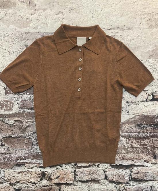  발리 폴로 티셔츠 Varley Toni Fine Knit 폴로 딥 샌드