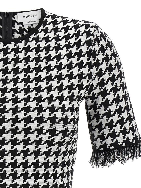  알렉산더 맥퀸 숏 원피스 비스코스 소재 투톤 숏 드레스 - ALEXANDER MCQUEEN