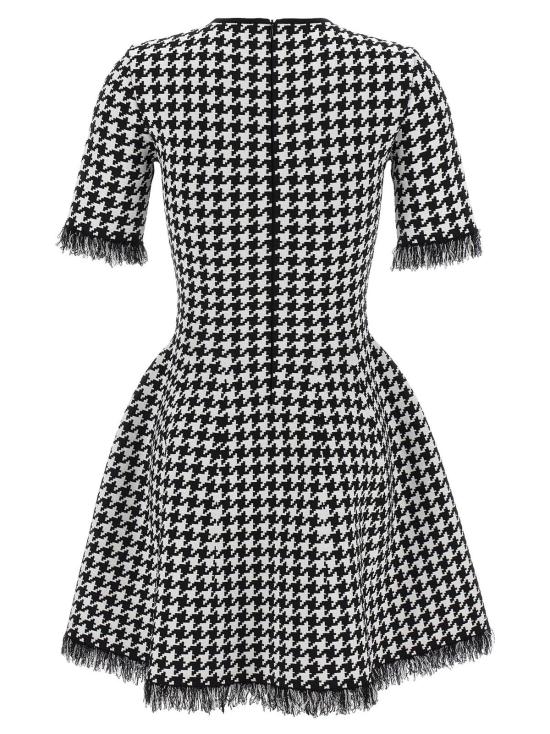  알렉산더 맥퀸 숏 원피스 비스코스 소재 투톤 숏 드레스 - ALEXANDER MCQUEEN