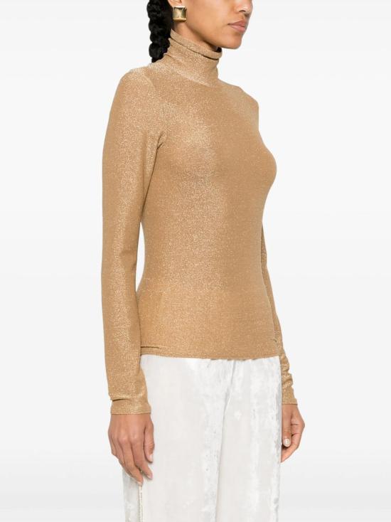  포르테포르테 터틀넥 Forte Forte Lurex 저지 터틀넥 T 셔츠 Oro - FORTE FORTE