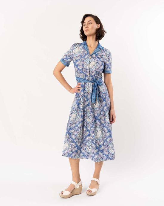  emporio sirenuse 롱 원피스 엠포리오 시레누세 클라우디아 드레스 메도우 프린트 블루 - OTHER BRANDS