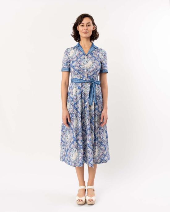  emporio sirenuse 롱 원피스 엠포리오 시레누세 클라우디아 드레스 메도우 프린트 블루 - OTHER BRANDS