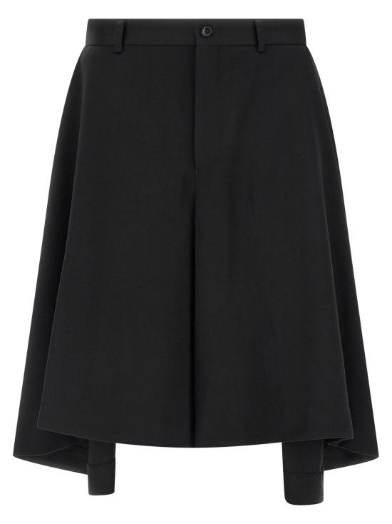  꼼데가르송 숏팬츠 Comme Des Garçons 블랙 울 버뮤다 쇼츠