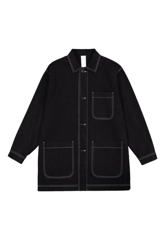  코우토우 데님 자켓 카우토우 알피 재킷 블랙 데님 - KOWTOW