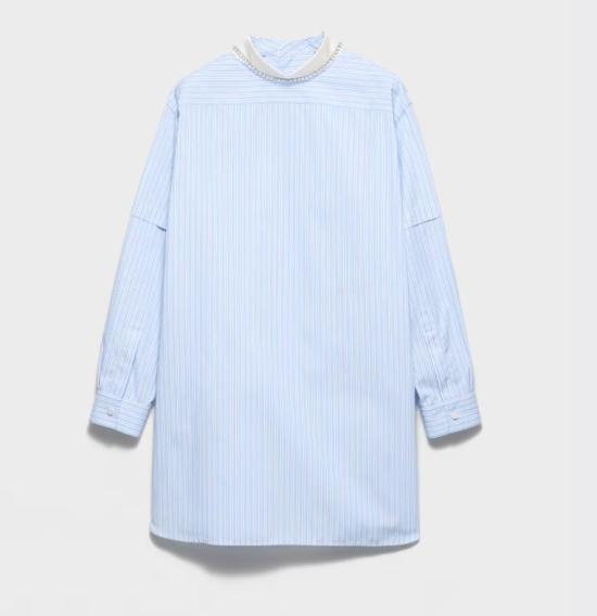 26SS 프라다 긴팔 티셔츠 P953NR17NDSOOOF0C9N LIGH BLUE