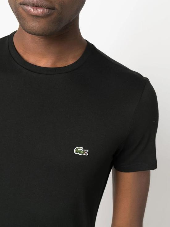 26SS 라코스테 피마 코튼 저지 크루넥 티셔츠 TH6709031 BLACK - LACOSTE