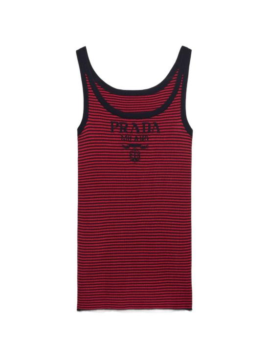 26SS 프라다 민소매 티셔츠 P29A1O19BVSWMOF059F RED BLUE - PRADA