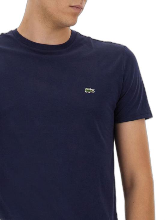 26SS 라코스테 피마 코튼 저지 크루넥 티셔츠 TH6709166 BLUE - LACOSTE