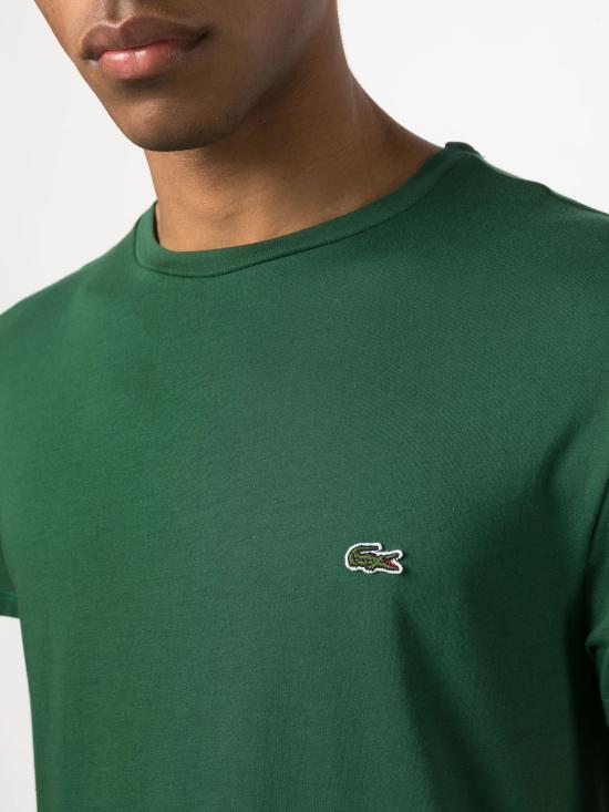 26SS 라코스테 피마 코튼 저지 크루넥 티셔츠 TH6709132 GREEN - LACOSTE